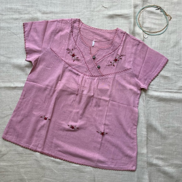 Pink Embroidered Top - Picture 4 of 8